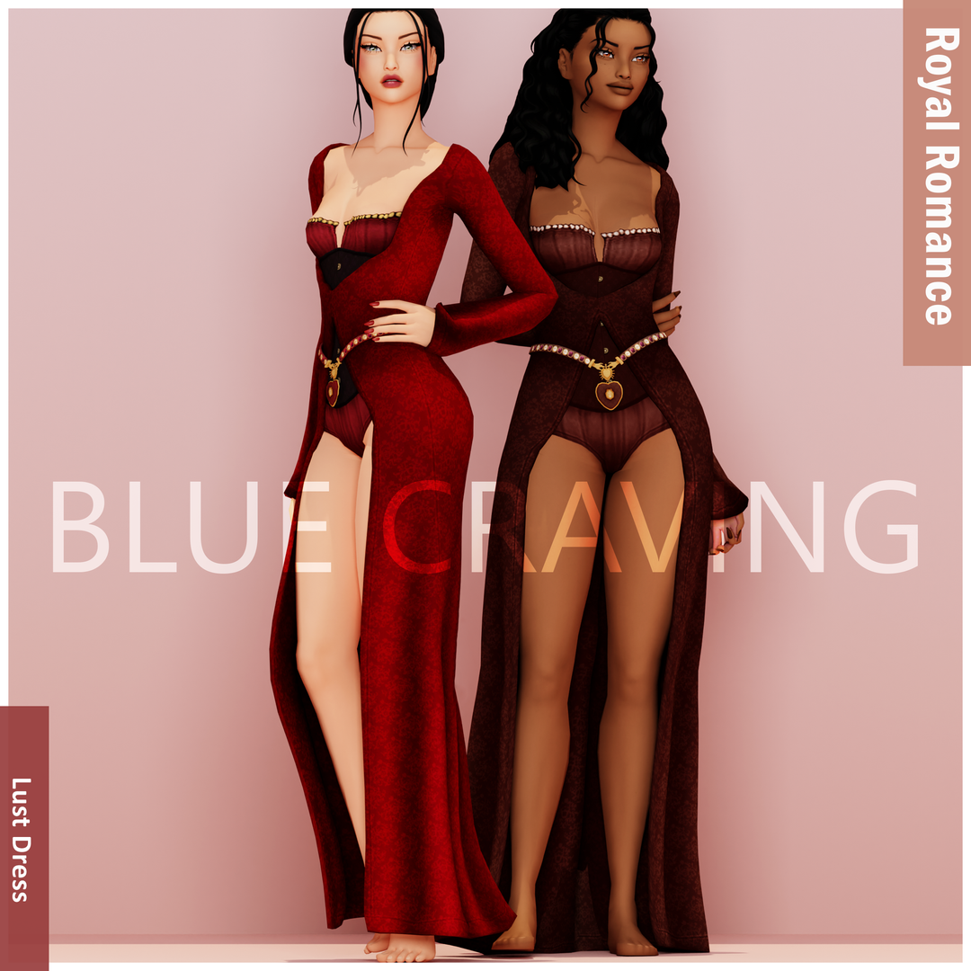 Royal Romance - Lust Dress для Симс 4. Скачать мод