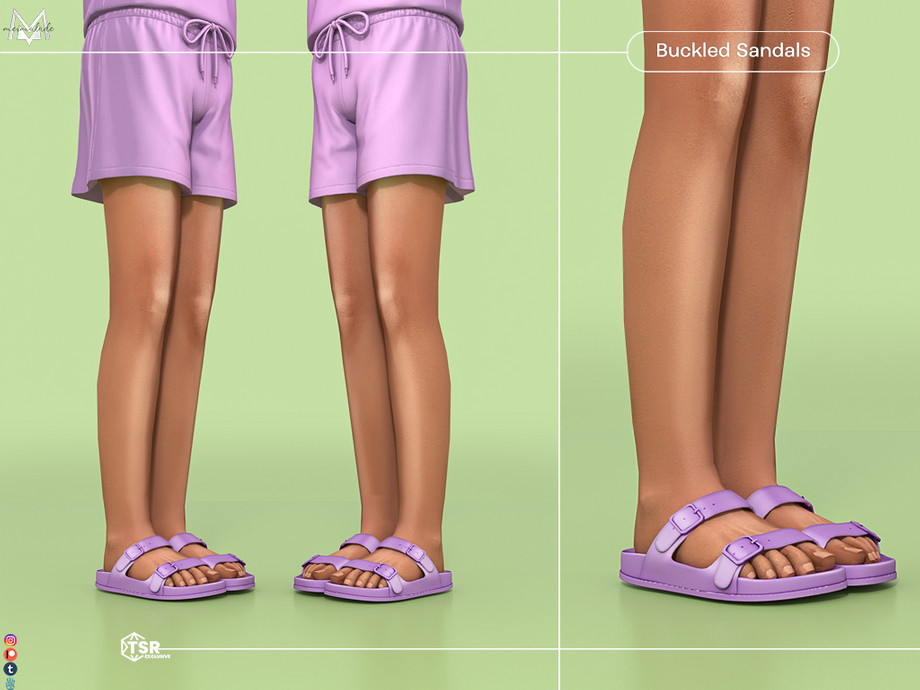 Сандали - Buckled Sandals (Child) для Симс 4. Скачать мод