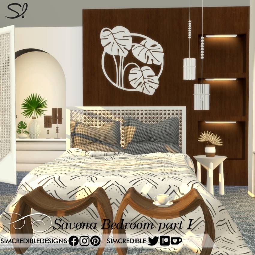 Savona Bedroom для Симс 4. Скачать мод