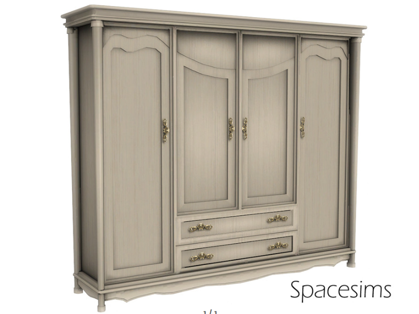 Шкаф spacesims - Richard bedroom - Dresser для Симс 4. Скачать мод