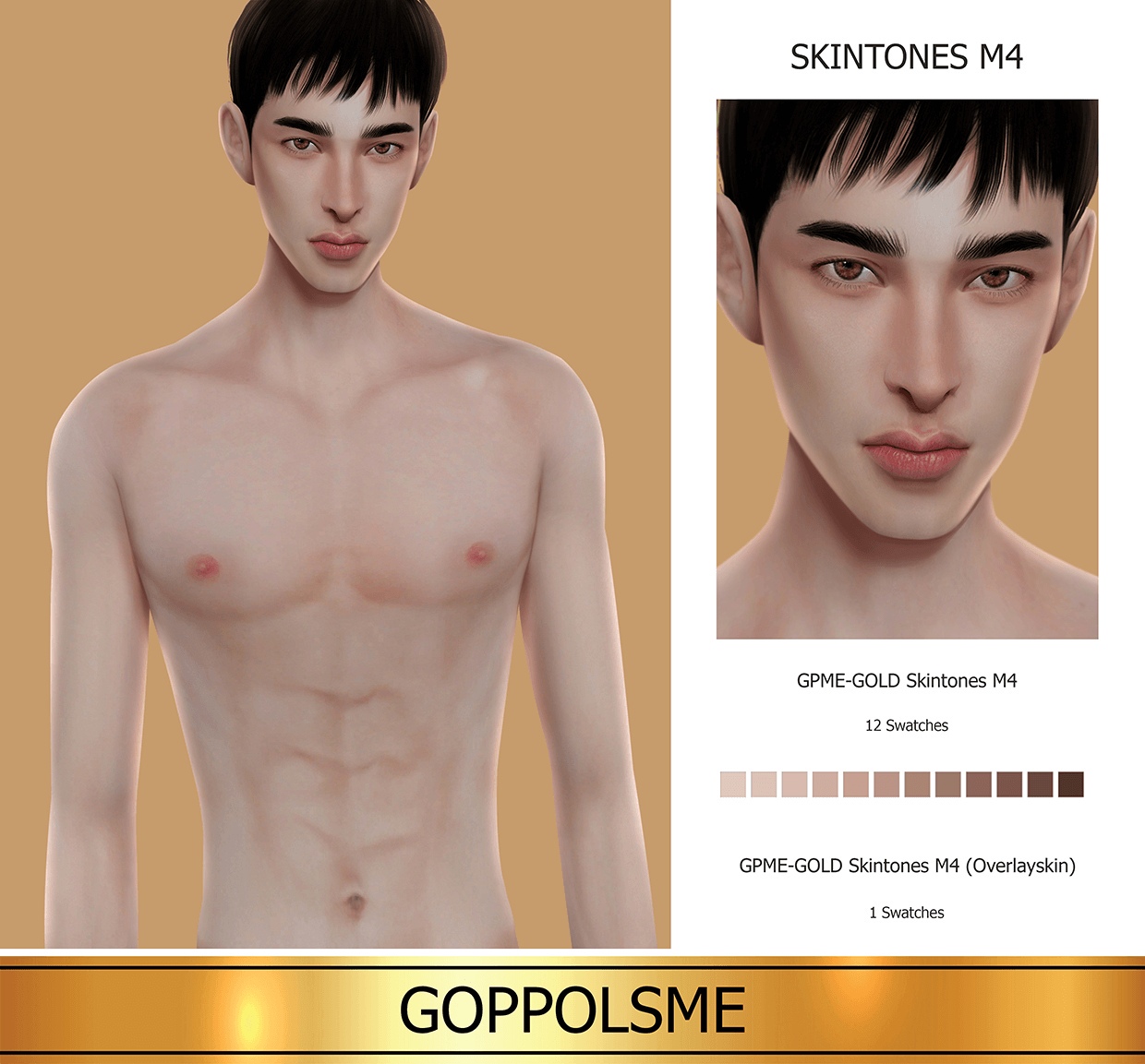 Skintones M4 by GoppolsMe для Симс 4. Скачать мод