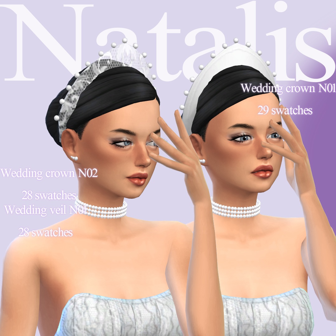 Свадебная корона и фата - Set Wedding crown & Veil для Симс 4. Скачать мод