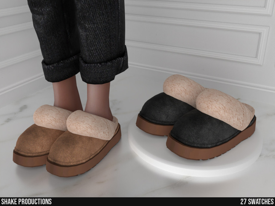 Тапочки - Slippers (child, adult) для Симс 4. Скачать мод