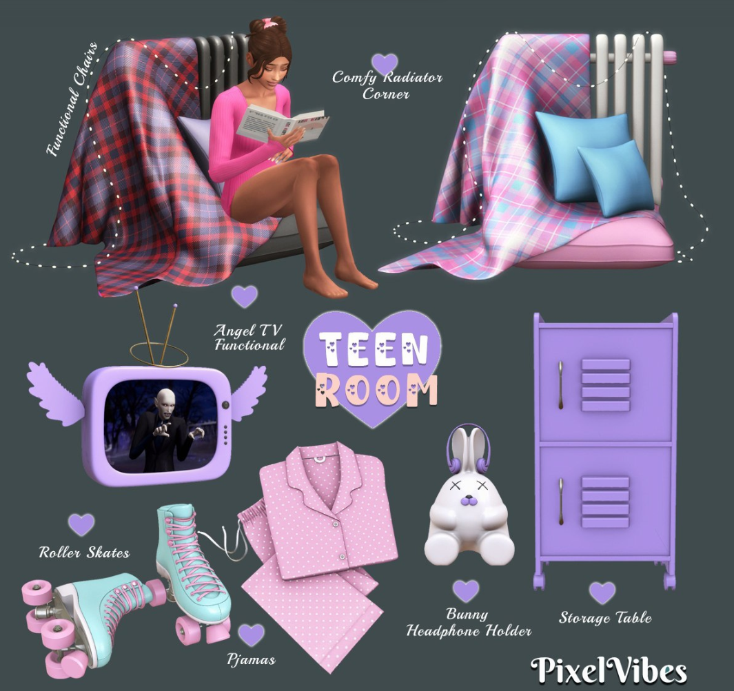 🤩Teen Room🤩 для Симс 4. Скачать мод