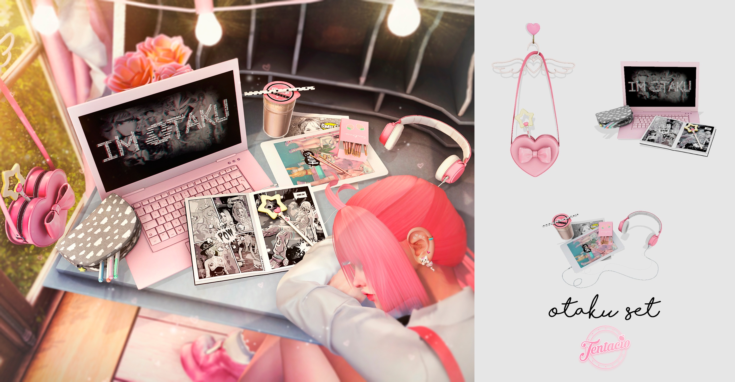 🧸⃤ Tentacio Otaku set 🧸⃤ для Симс 4. Скачать мод