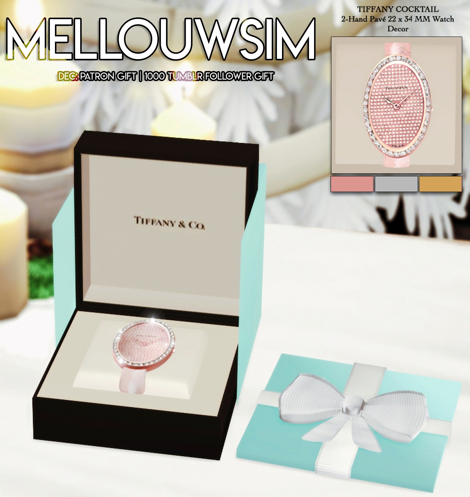 Tiffany & Co. Cocktail Watch by MellouwSim для Симс 4. Скачать мод
