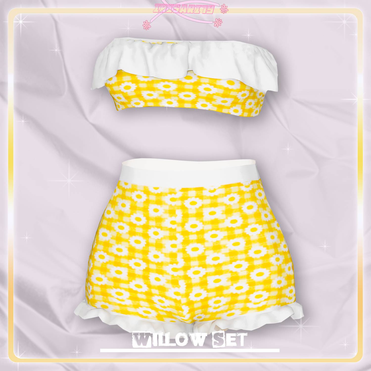 Топ+шорты - Willow Set для Симс 4. Скачать мод