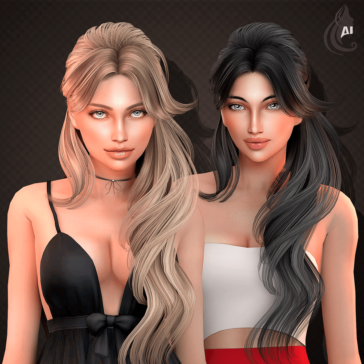 Женская прическа. Aurum - Serana hairstyle для Симс 4. Скачать мод