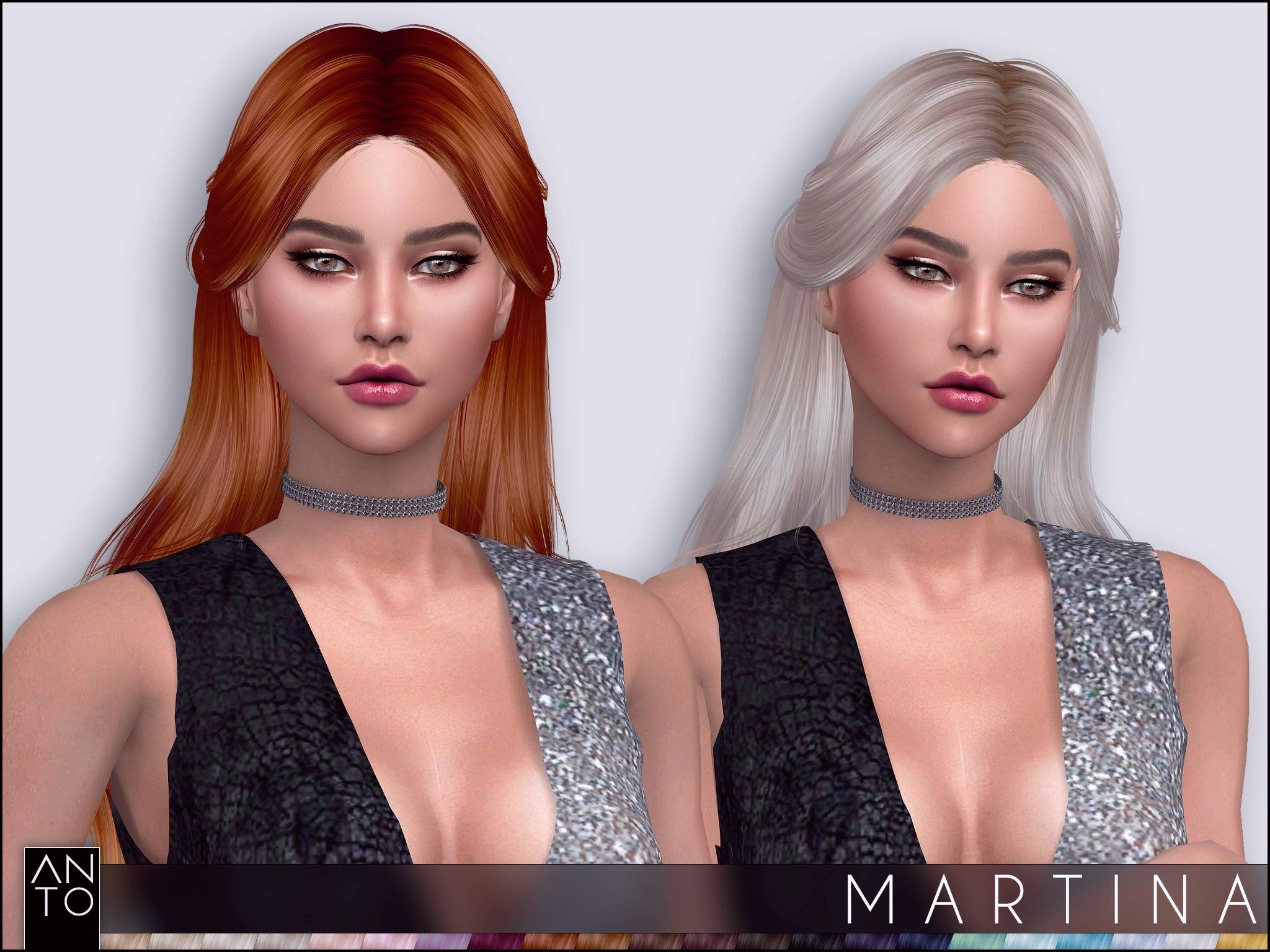 Женская прическа - Hairstyle Martina для Симс 4. Скачать мод