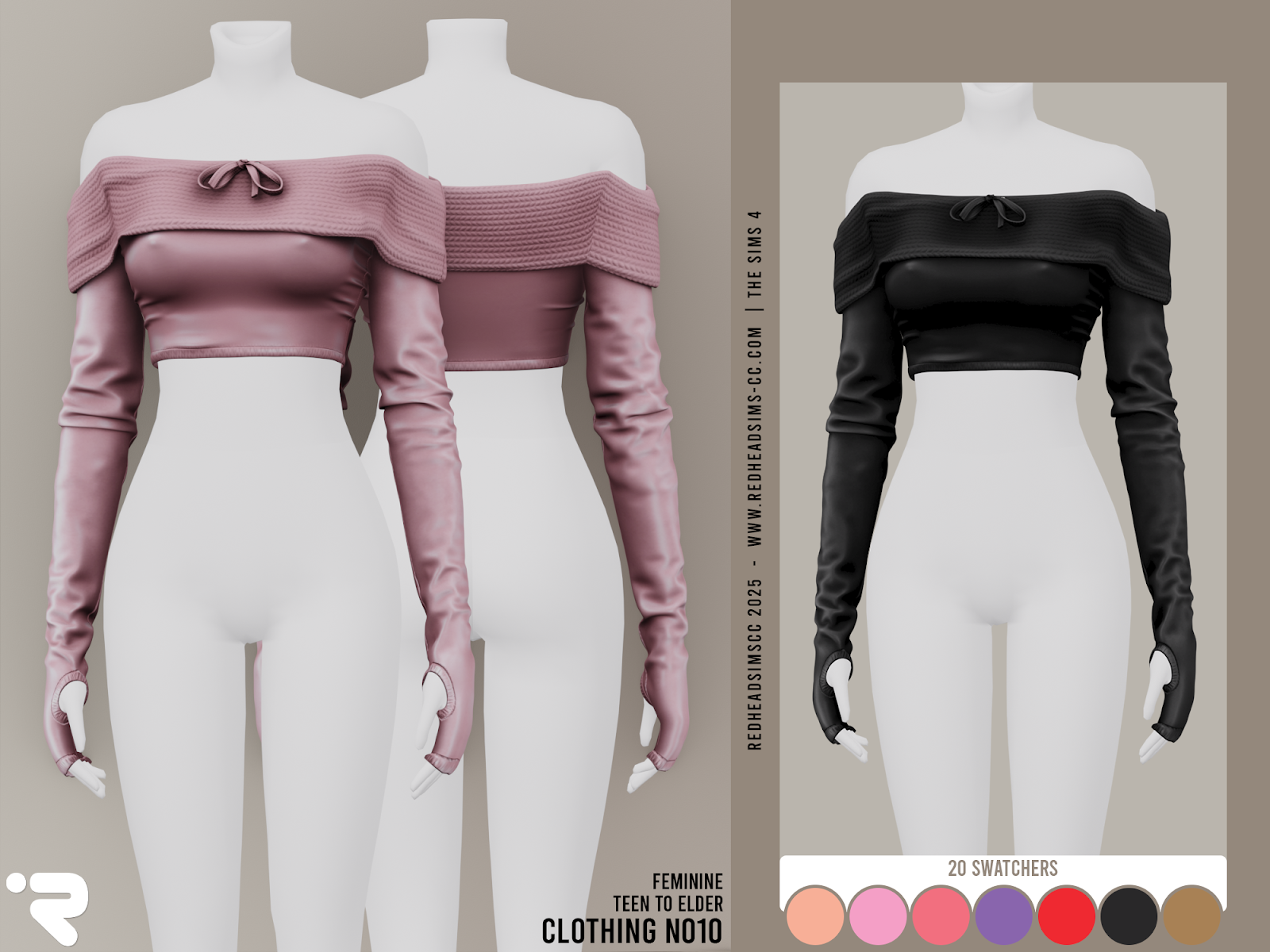 AF CLOTHING N010 для Симс 4. Скачать мод