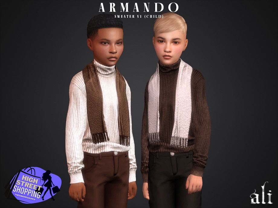 ARMANDO sweater v1 (child) by ali для Симс 4. Скачать мод