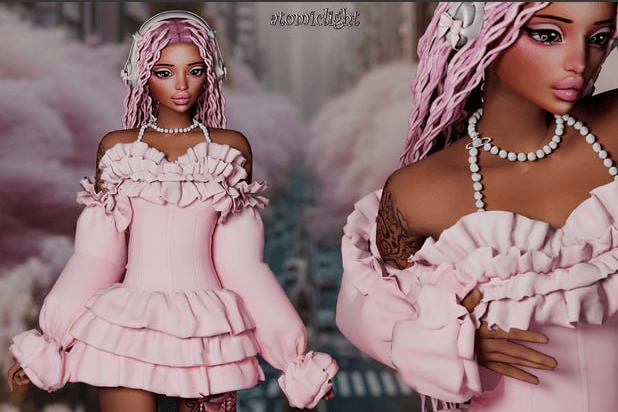 Atomiclight - Frilly Dress для Симс 4. Скачать мод