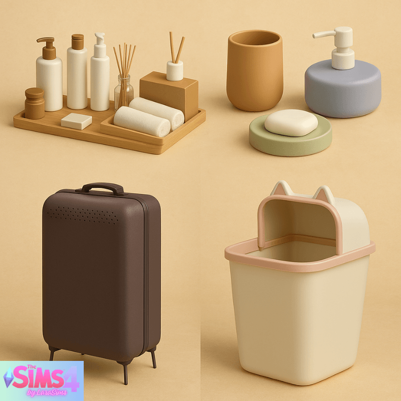 BATHROOM SET 1 / SET BAÑO 1 для Симс 4. Скачать мод