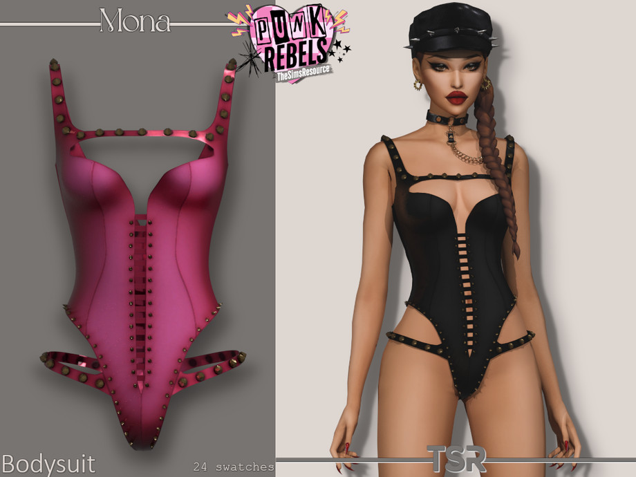 Bodysuit by Mona  для Симс 4. Скачать мод