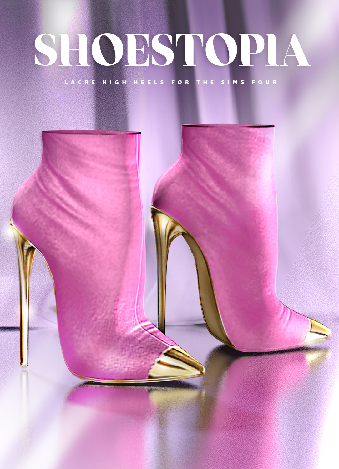 Ботильоны Lacre High-Heeled Boots для Симс 4. Скачать мод