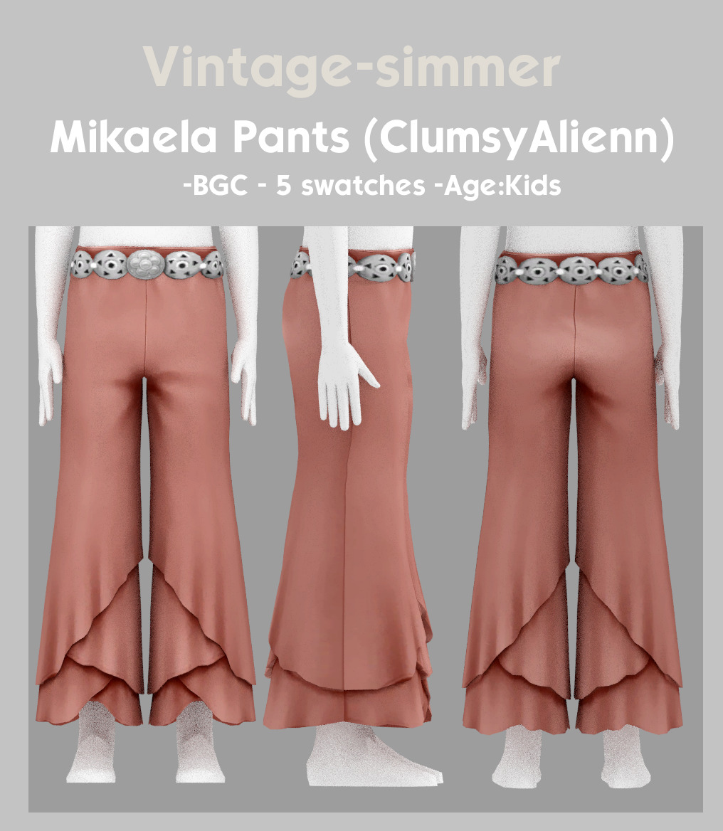 Брюки - Mikaela Pants (Child) для Симс 4. Скачать мод