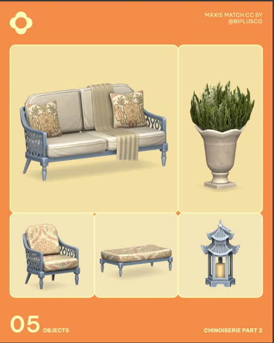 Chinoiserie Part 2 - Willow & Whimsy для Симс 4. Скачать мод
