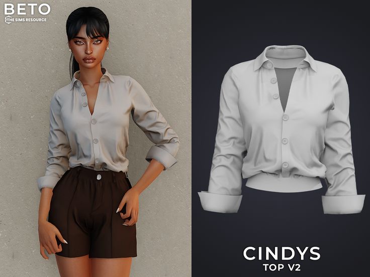 Cindy (Top V2) для Симс 4. Скачать мод