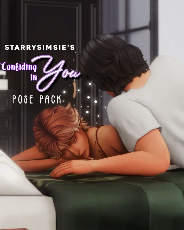 Confiding in You - Pose Pack для Симс 4. Скачать мод
