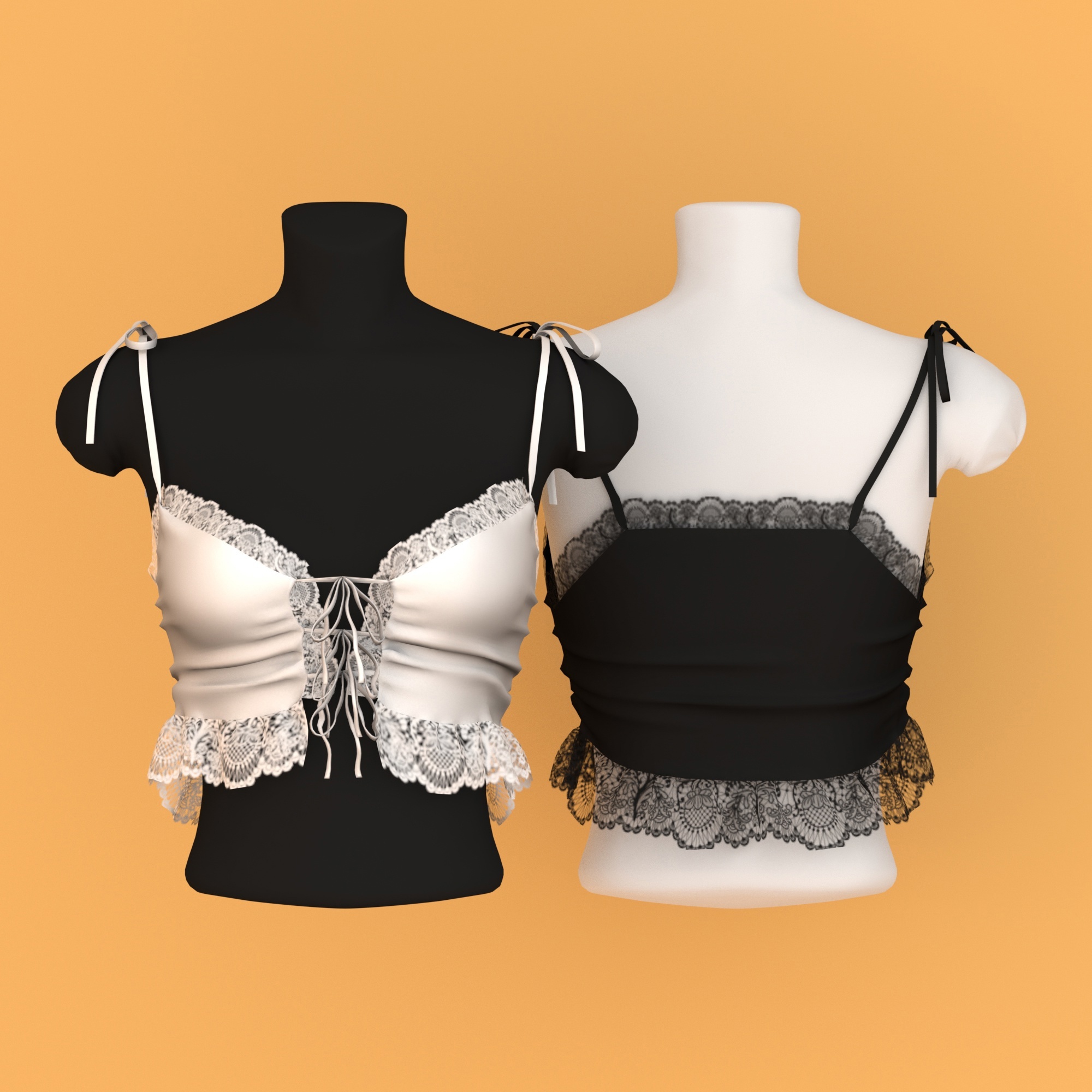 Cute Tie Lace Bustier Top для Симс 4. Скачать мод