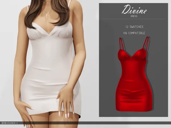 Divine Dress by luminescent для Симс 4. Скачать мод