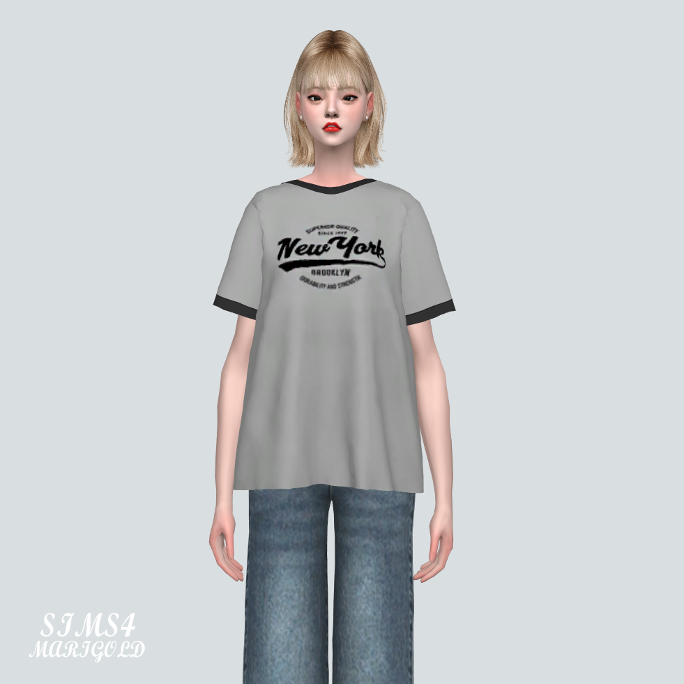 Футболка - Summer Ruffle T-shirts для Симс 4. Скачать мод