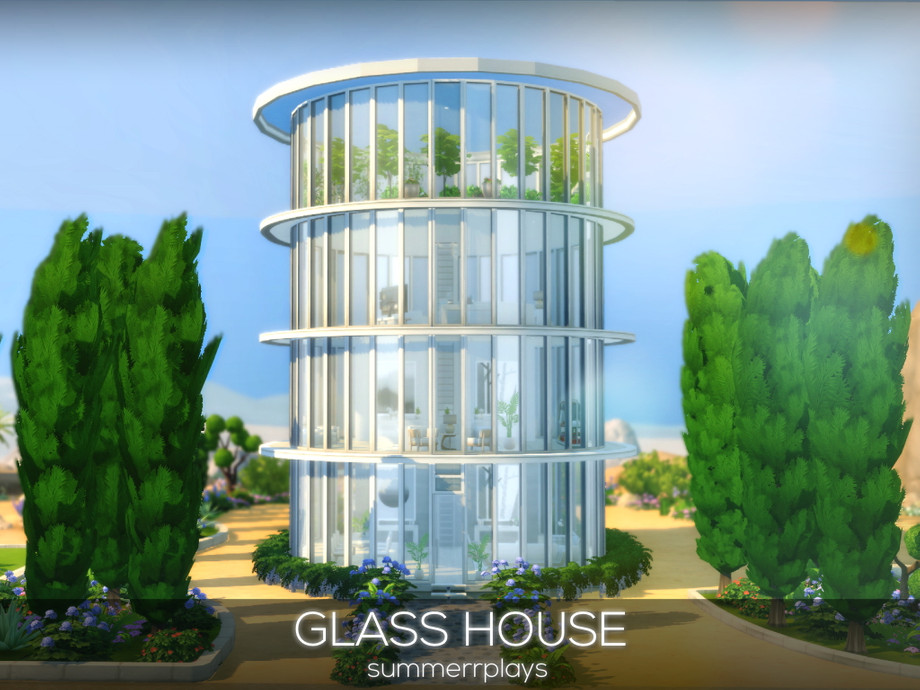 Glass house by Summerr Plays для Симс 4. Скачать мод
