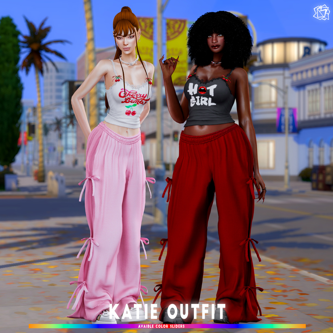 Katie Outfit для Симс 4. Скачать мод