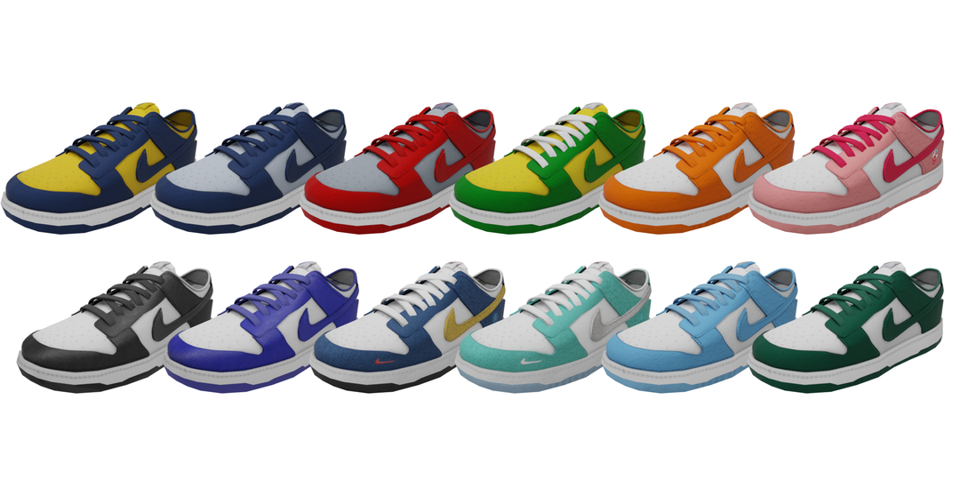 Кеды - Nike Dunk low (Female, Male) для Симс 4. Скачать мод