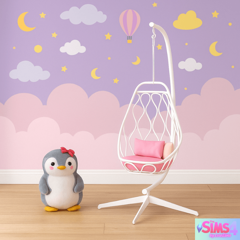 KIDS CHAIR AND PENGUIN для Симс 4. Скачать мод