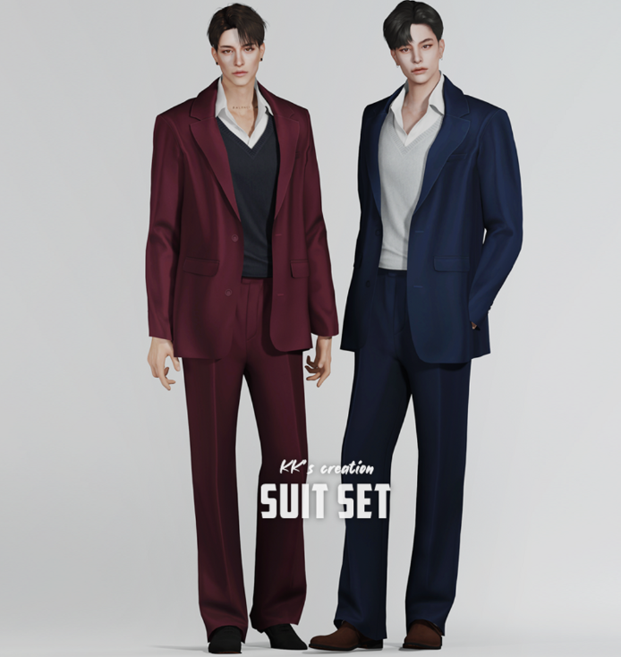 [KK] Suit set для Симс 4. Скачать мод