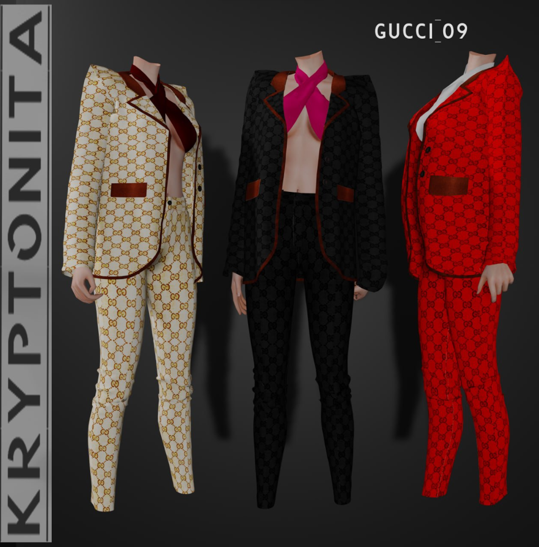Косстюм от Gucci 09 для Симс 4. Скачать мод