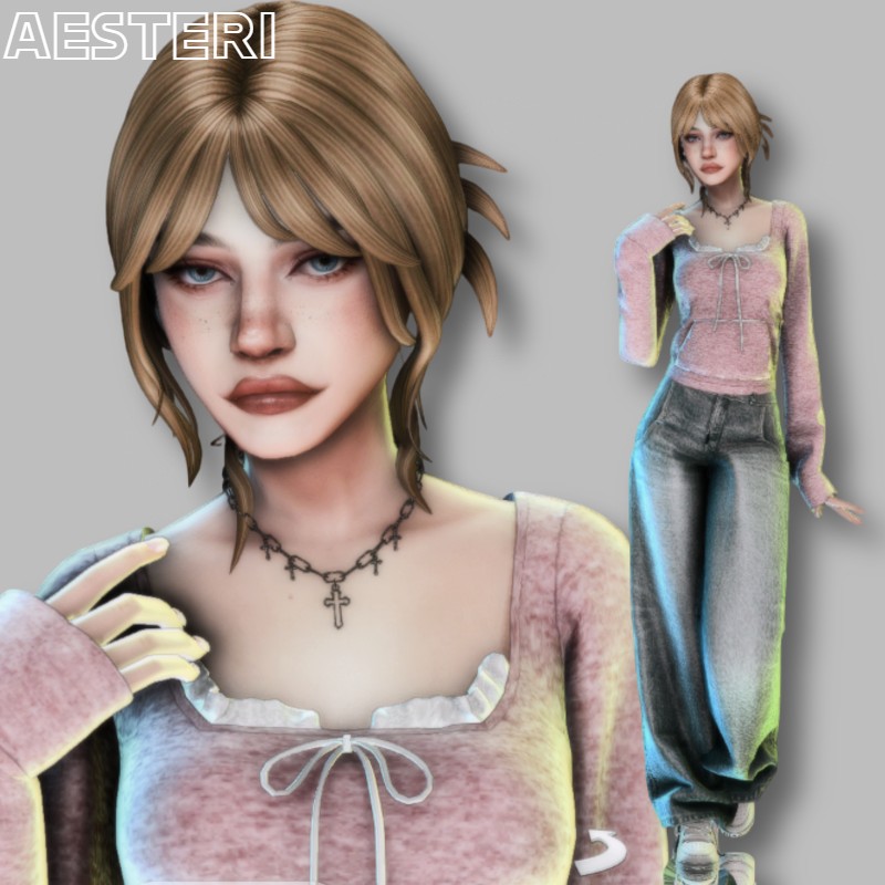 Люси Вулф by Aesteri для Симс 4. Скачать мод