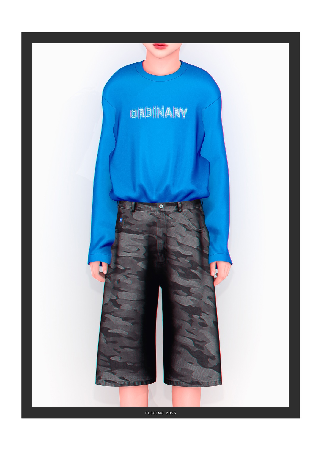 Лонг и шорты - Bebe LongSleeve & Denim Bermuda (Child) для Симс 4. Скачать мод