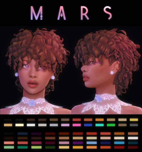 Mars hair by simmandy для Симс 4. Скачать мод