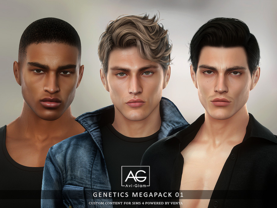 Мужской скин Avi-Glam - Dean Skin для Симс 4. Скачать мод