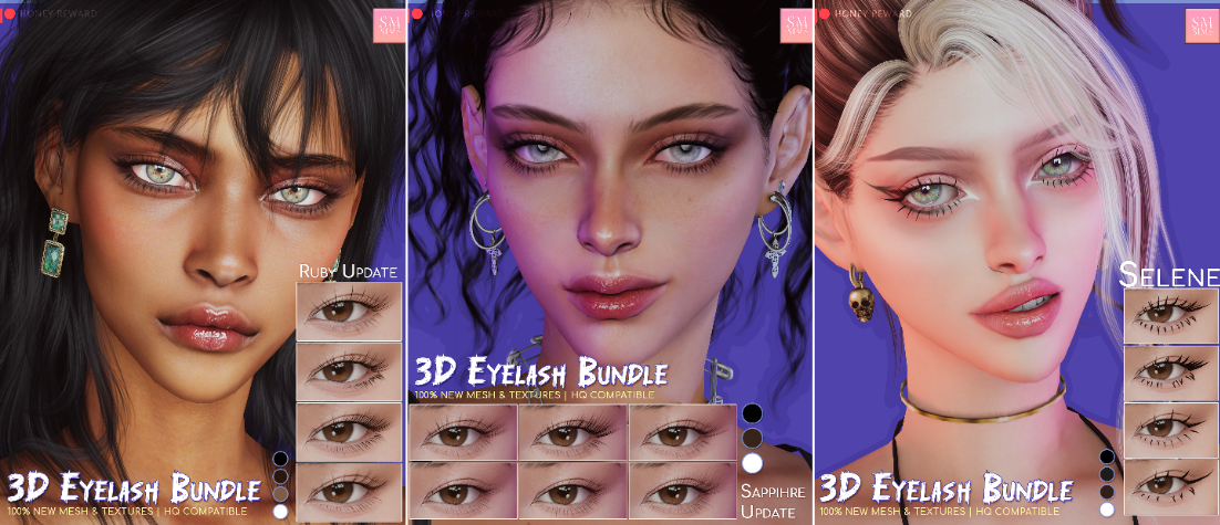 Набор ресниц | HONEY - Eyelashes Bundle для Симс 4. Скачать мод