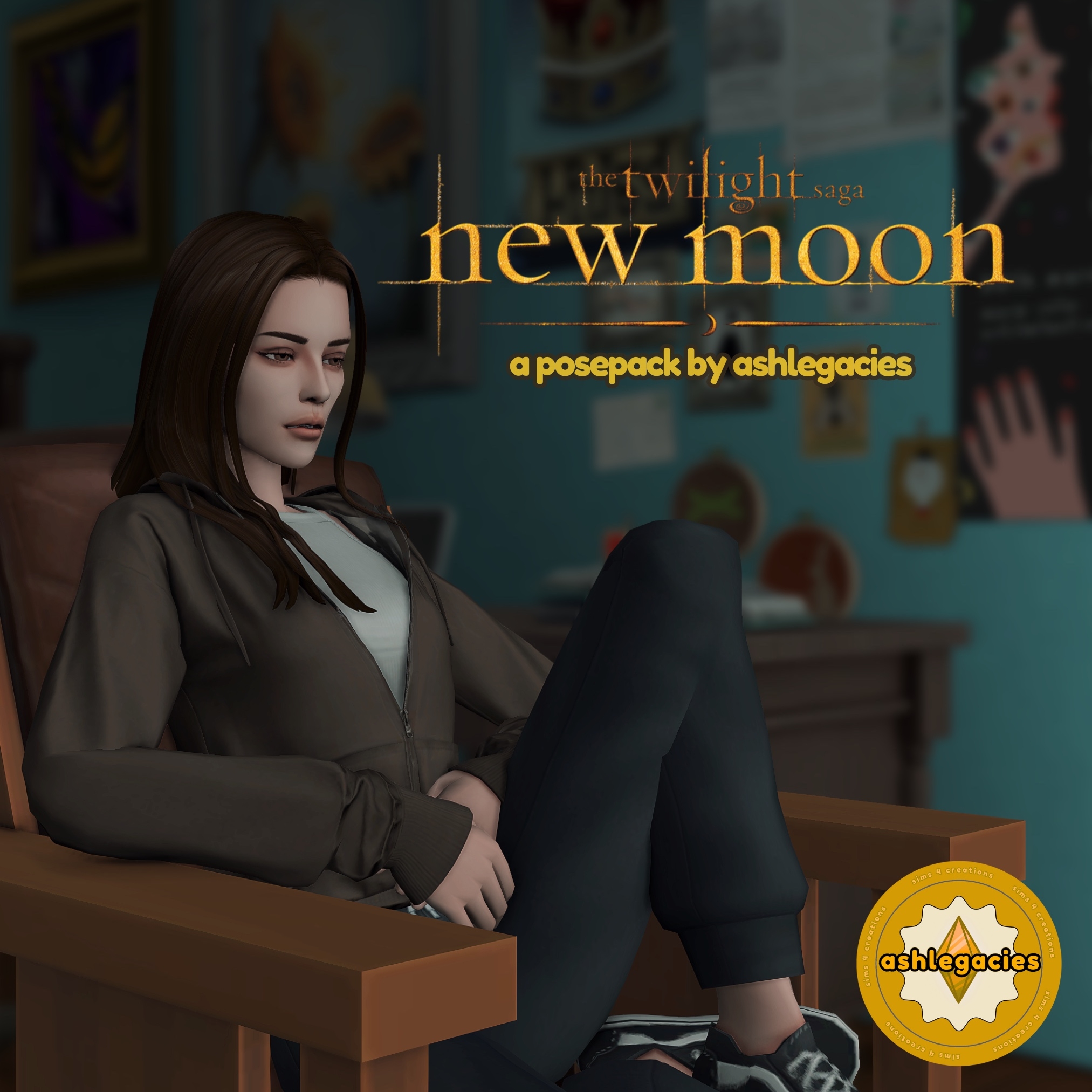 New Moon Posepack для Симс 4. Скачать мод