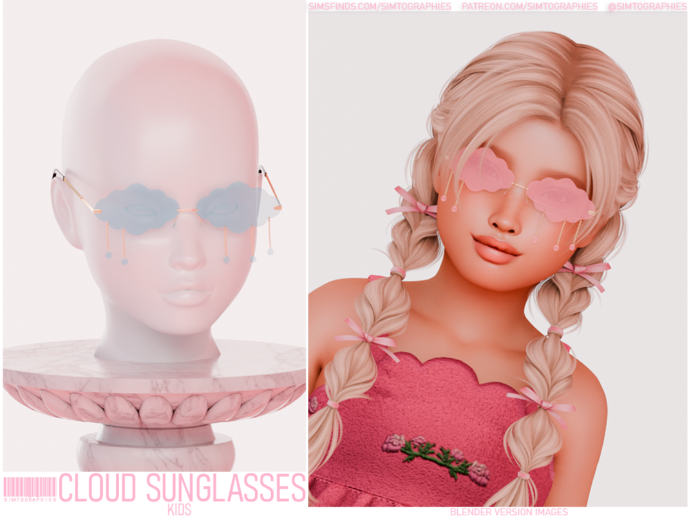 🕶️Очки - Cloud Sunglasses (toddler, child, adult) для Симс 4. Скачать мод