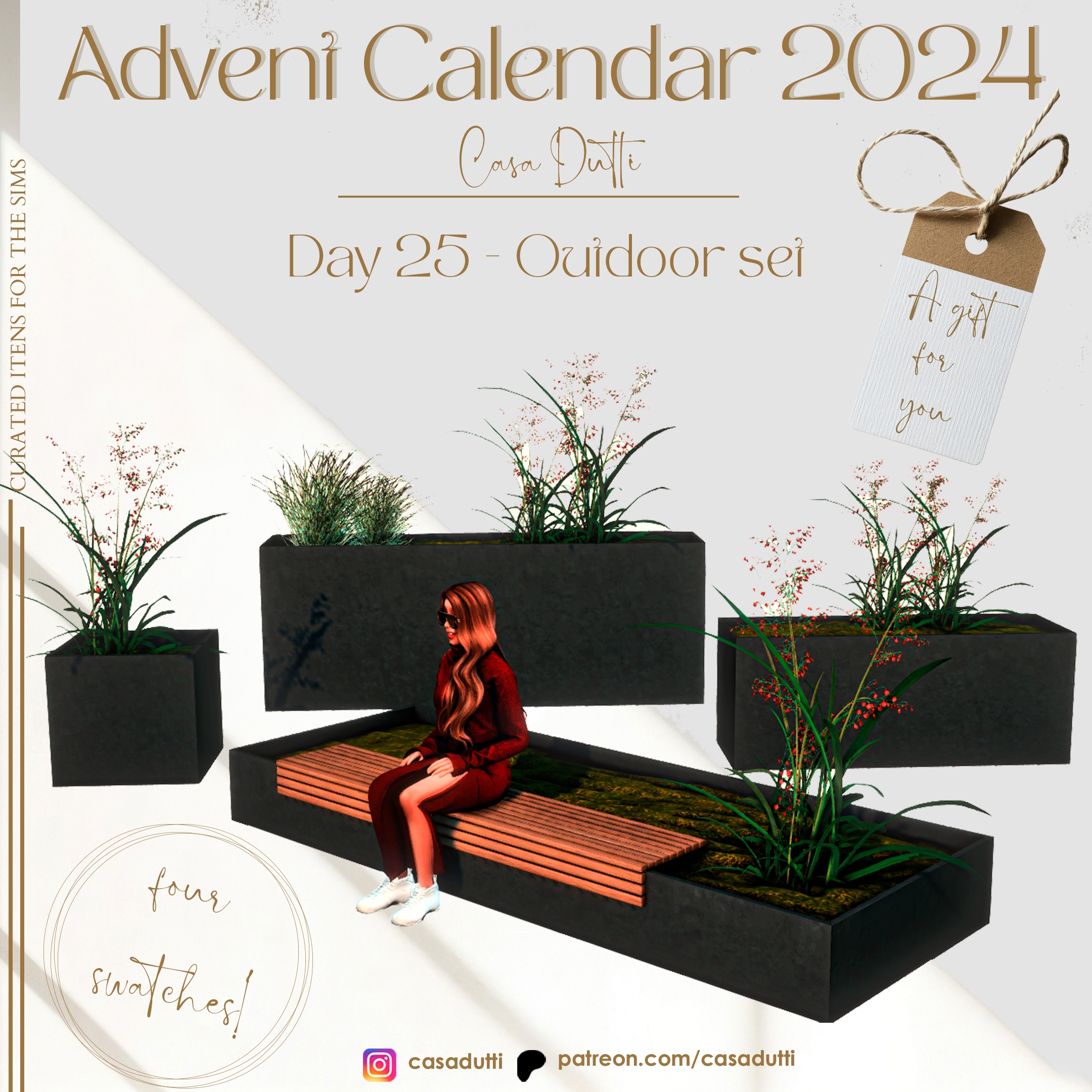 Outdoor set для Симс 4. Скачать мод