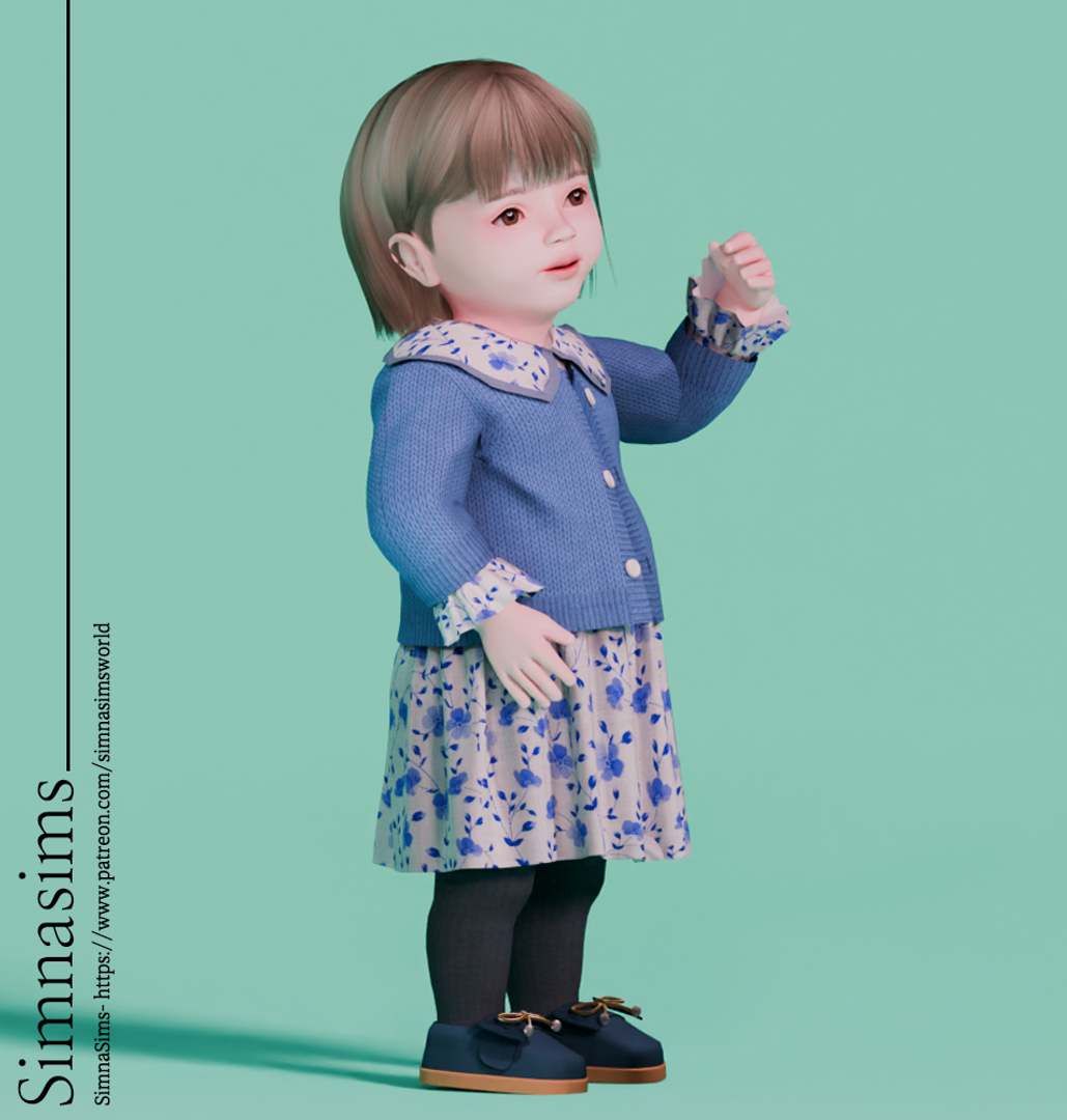 Платье - Hope infant dress  для Симс 4. Скачать мод