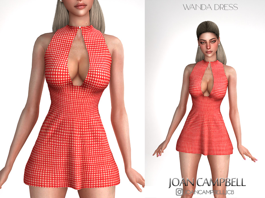 ❤️Платье - WANDA DRESS❤️ для Симс 4. Скачать мод