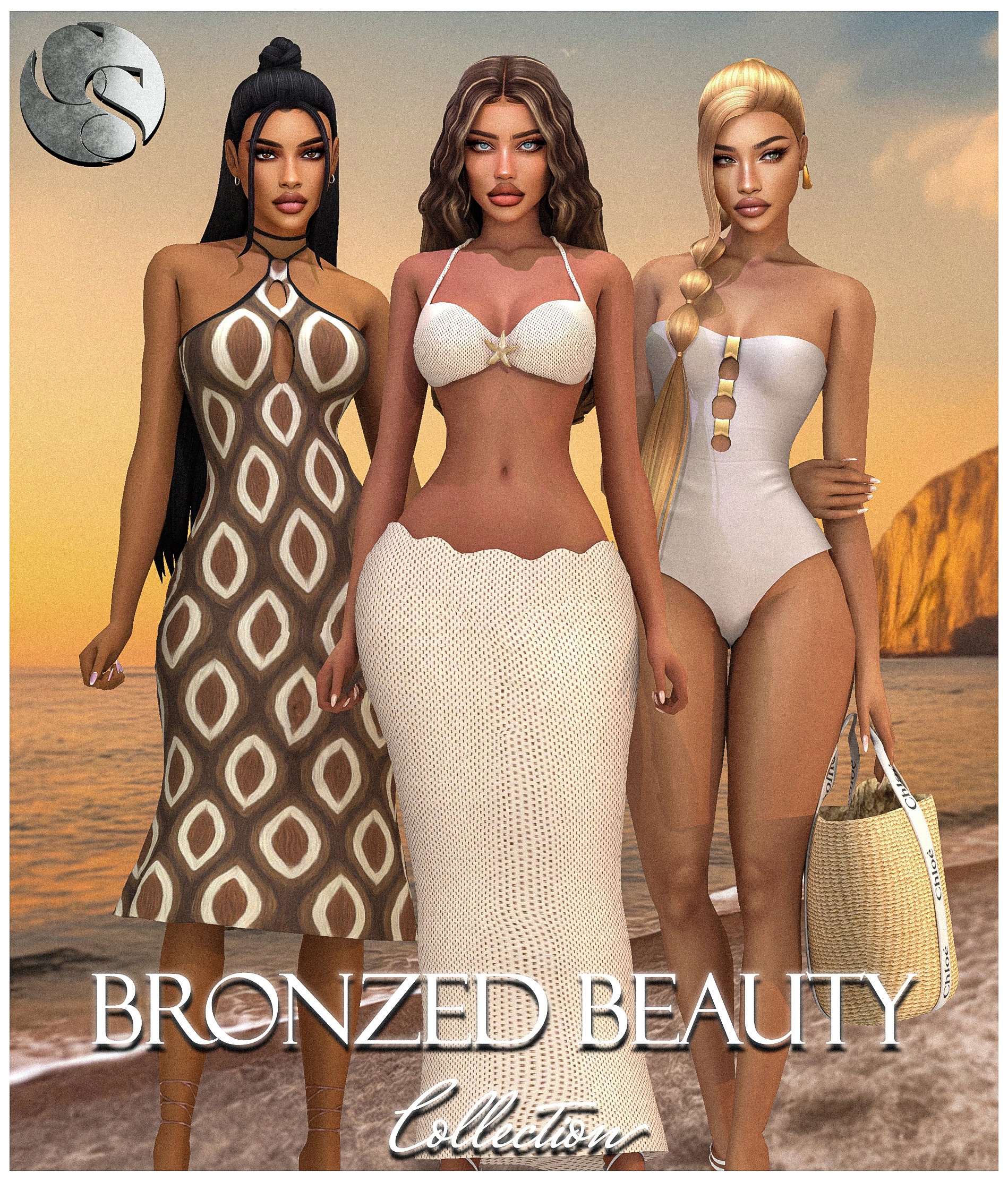 Пляжная одежда - Bronzed Beauty Collection для Симс 4. Скачать мод