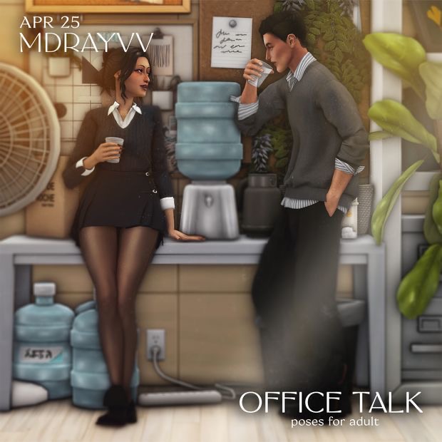 POSES FOR ADULT📎OFFICE TALK для Симс 4. Скачать мод