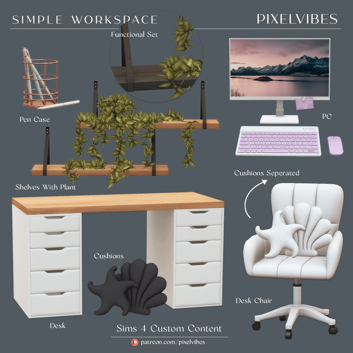 Рабочее место - Simple Workspace для Симс 4. Скачать мод