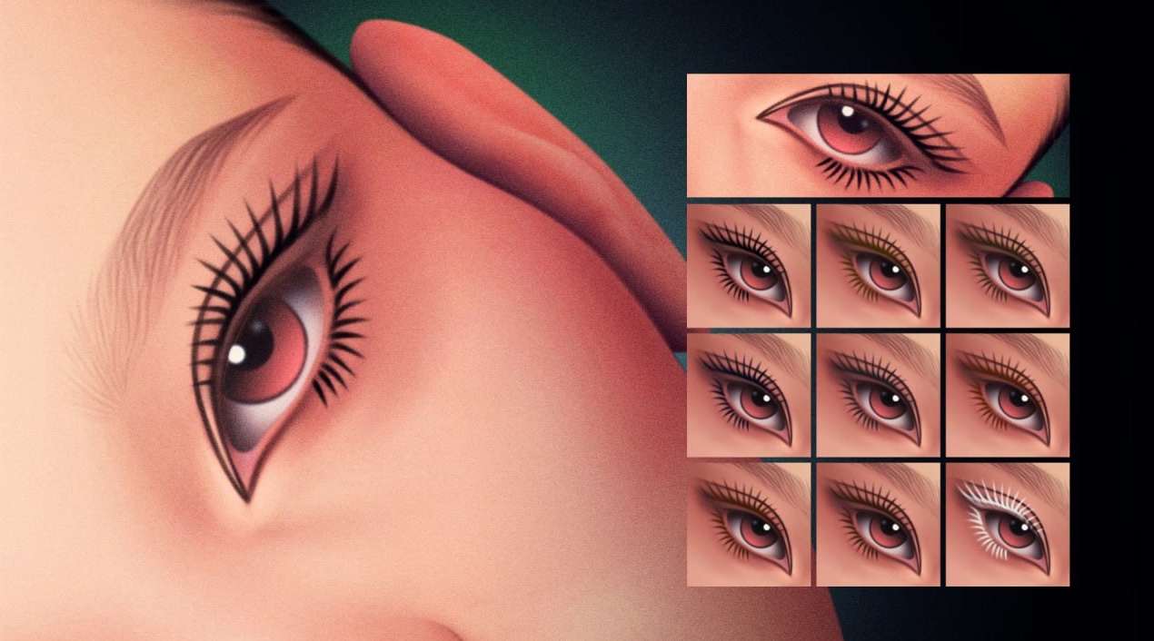 Реснички Gia 2D ◔͜͡◔ для Симс 4. Скачать мод