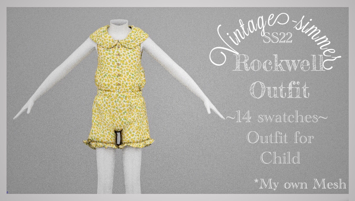 💛Rockwell Outfit (Child) для Симс 4. Скачать мод