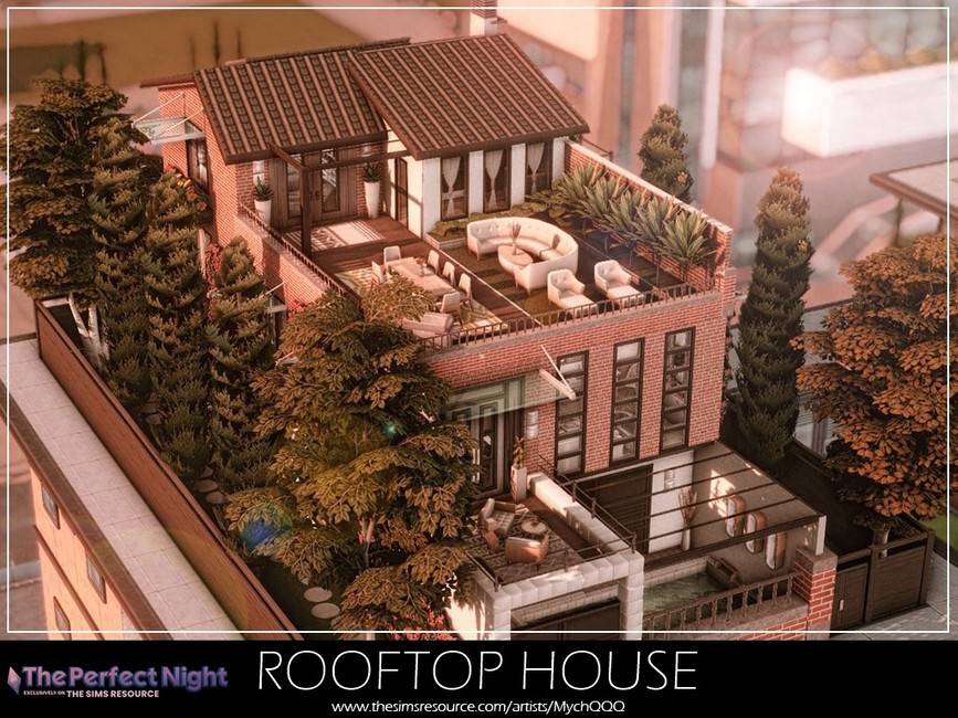 Rooftop House для Симс 4. Скачать мод