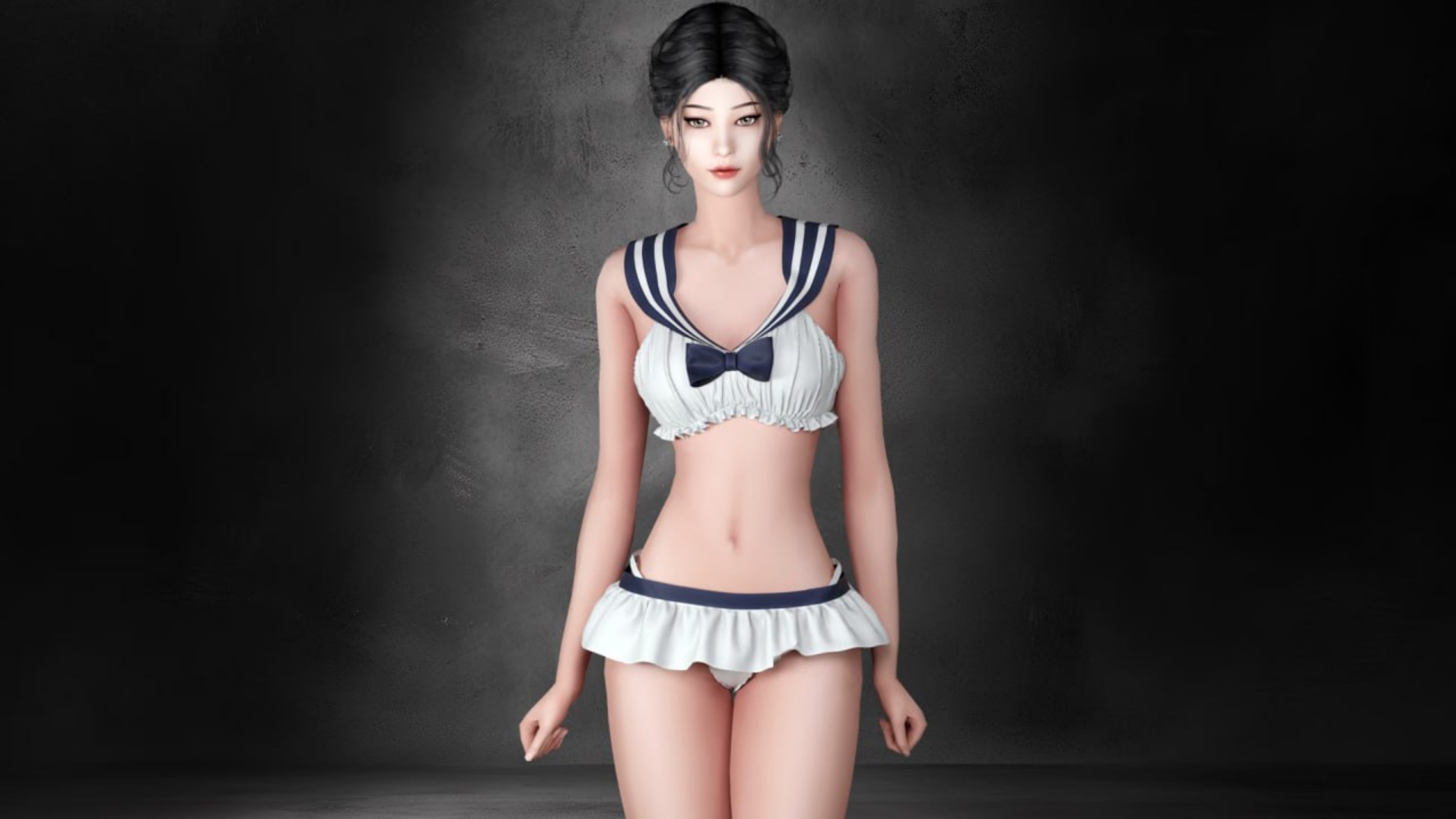 Sailor Bikini Set для Симс 4. Скачать мод