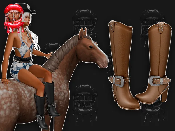Сапоги - Boot Horse для Симс 4. Скачать мод